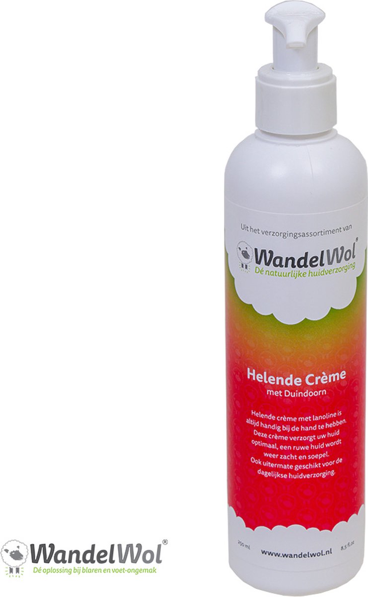 Goedkoopste WandelWol - Helende Crème - 250ml - Voordeel Pompfles - met Duindoorn extract