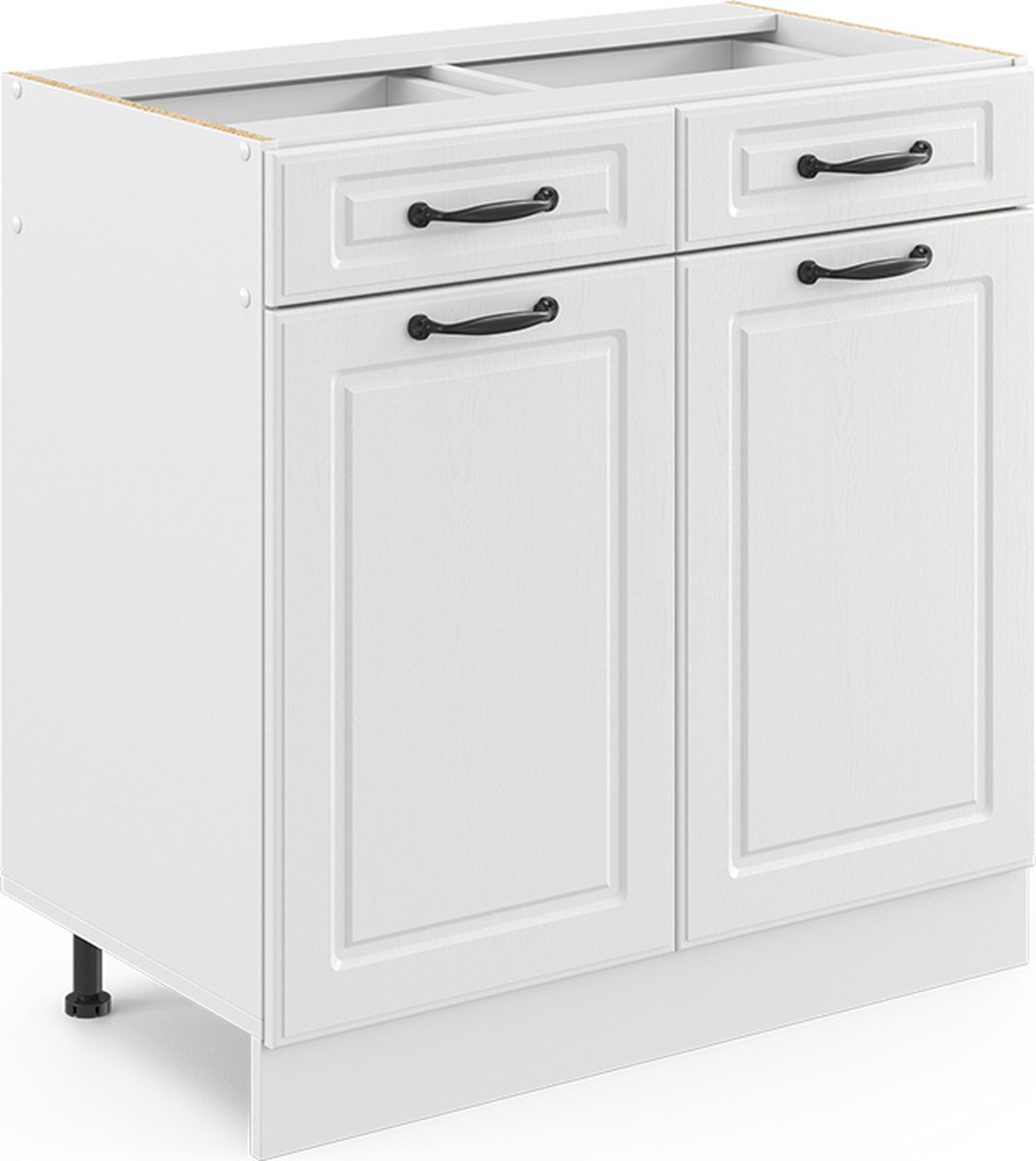 Vicco R-Line Keukenonderkast – 80 cm, WB Antraciet Wit Landhuis