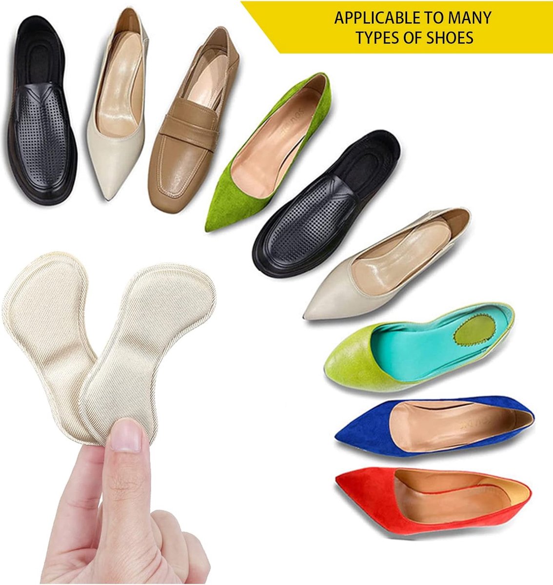 6 Paar Zelfklevende Rubberen Antislip Zooltjes, Pads Voor Gladde Schoenzolen 1267921021