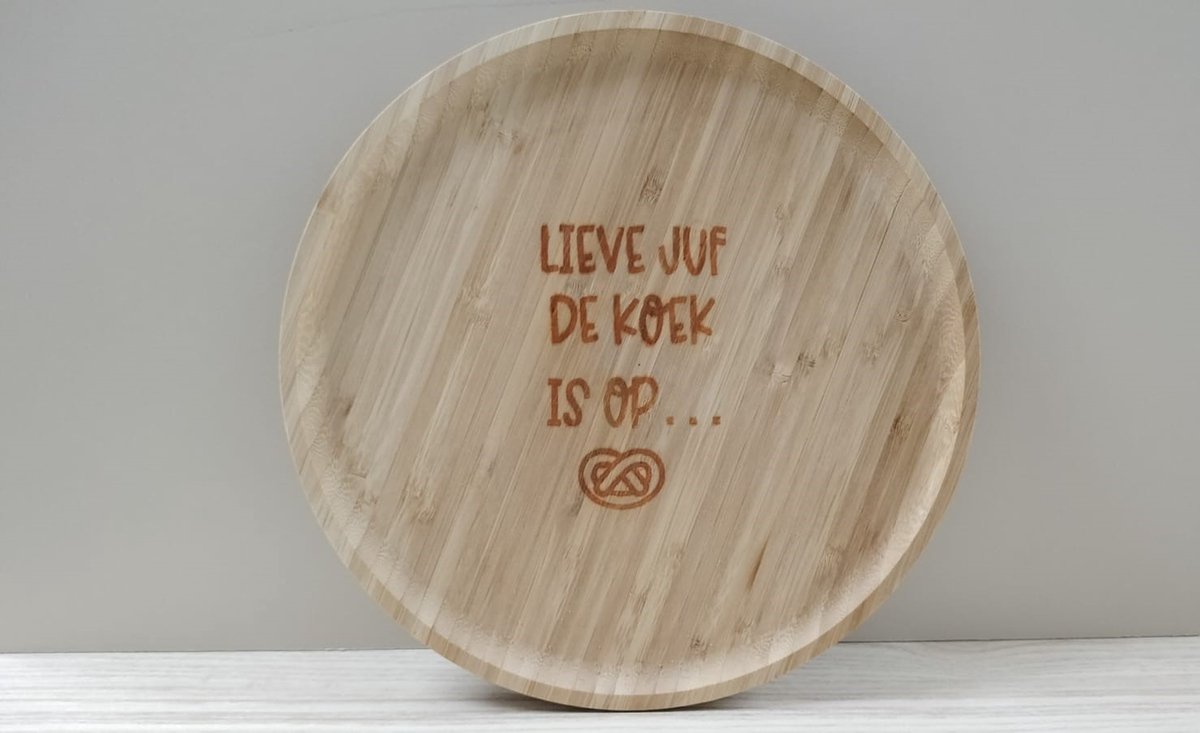 Wij & Blij - bord - afscheidscadeautje - juf