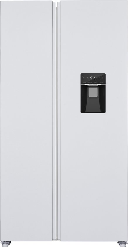 Exquisit SBS146-WS-041EW - 5 Jaar garantie - Amerikaanse koelkast - Waterdispenser - Display - No Frost - 439 liter - Wit