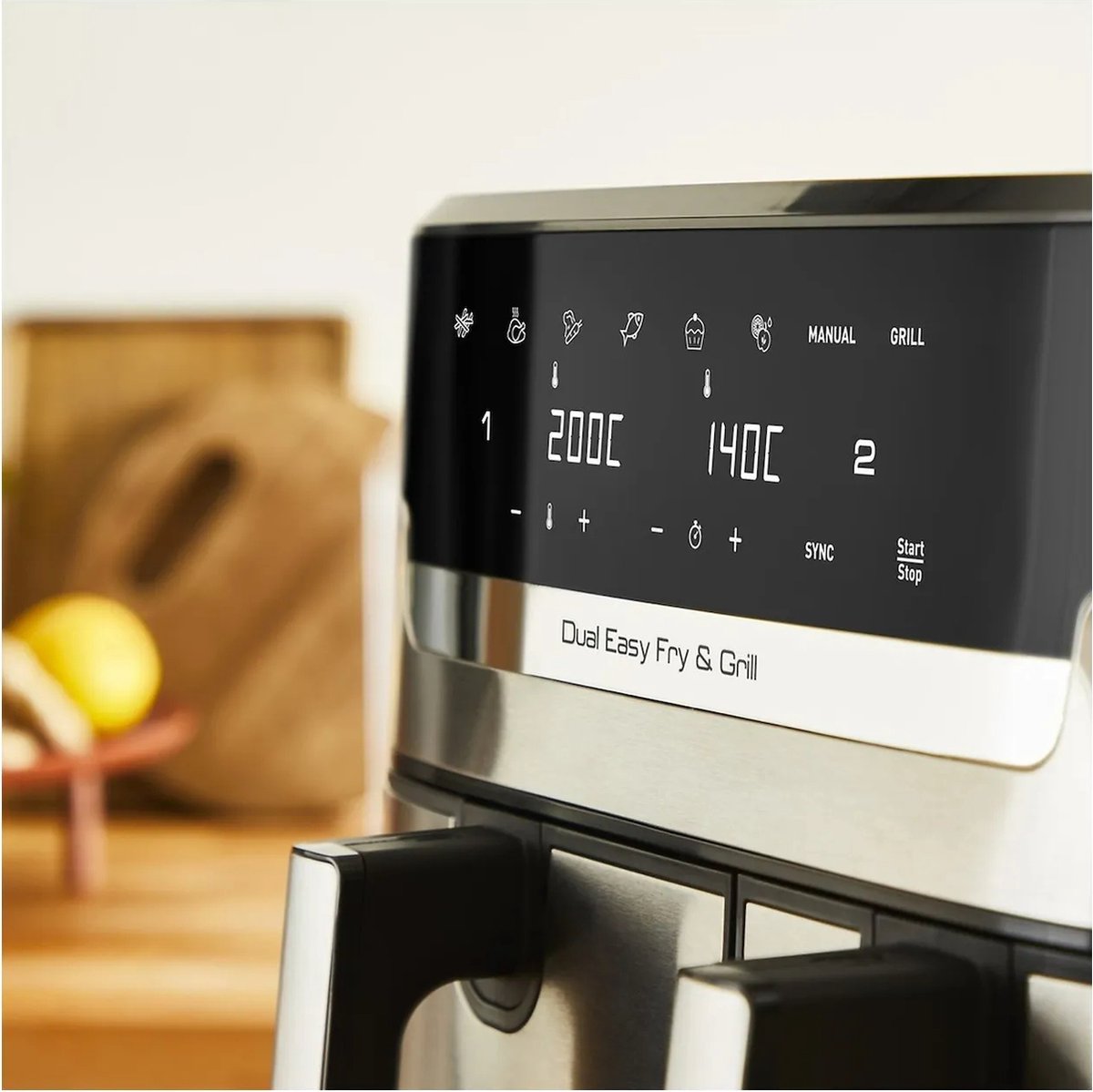 Tefal Dual Easy Fry & Grill EY905D Airfryer met 2 Lades - afbeelding 3