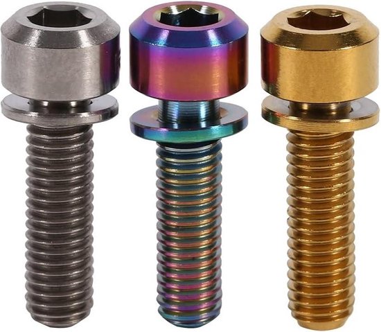 ANKROYU M5x18mm 6 PCS Vis De Potence De Vélo, Vis De Montage