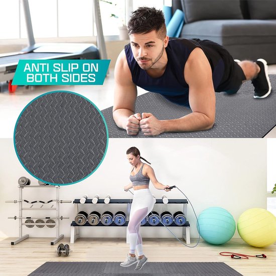 Set van 12/16/36 EVA-schuim vloertegels voor gymnastiek en fitness - interlocking oefenmat voor garagevloer, zwembad, buitenzwembad, tentmat van Florance Living — afbeelding 5