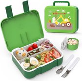 Lunch Box Adult RVS - Geïsoleerde Kinderlunchbox Met Vis Design Bento Lunchbox