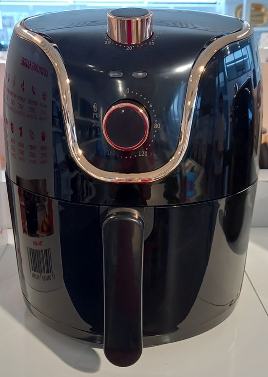 Foto: Teffo airfryer 5 liter elektrisch multicooker zwart goud