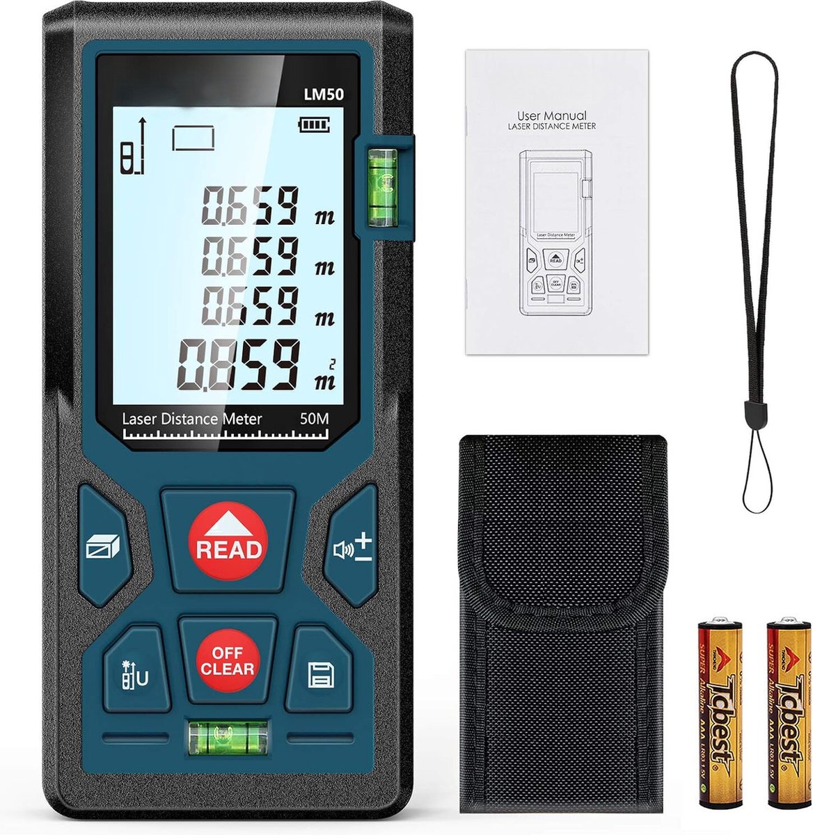 Lasermeter - Laser Meter - Afstand Meter - Lasermeter Afstandsmeter - Meetapparatuur - Afstandmeter Laser