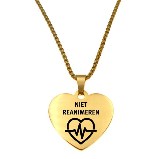 Ketting | Hart | RVS | Goud | Niet Reanimeren