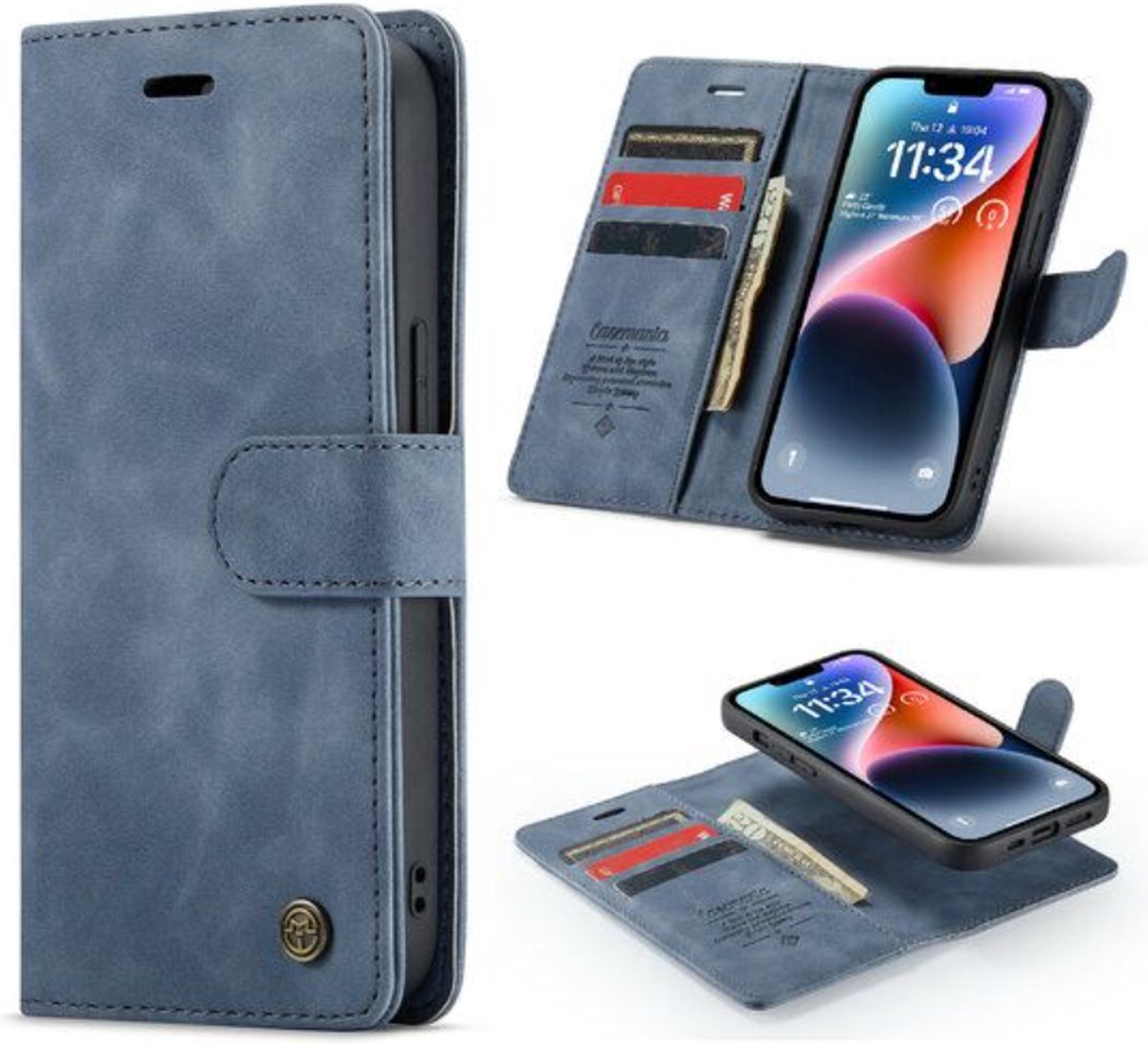 Casemania – Bookcase 2in1 – Geschikt voor Samsung A15 – Incl. Pasjeshouder