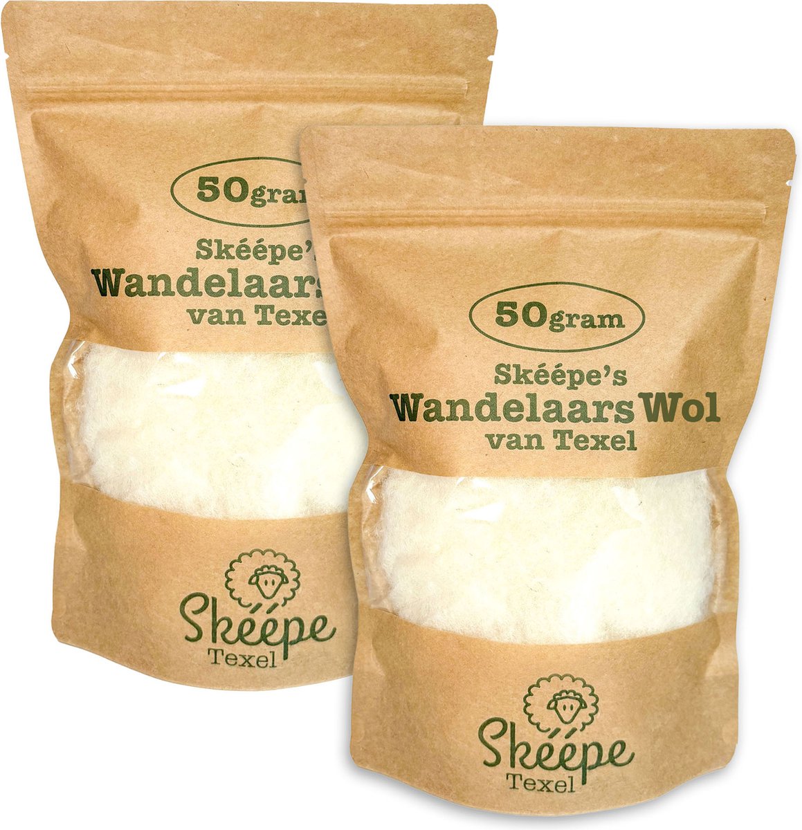 Goedkoopste Wandelaars Wol van Texel – 2x 50 gram - Verzacht blaren en voetongemak tijdens het sporten - Wandel met Wol - Texelse antidruk wol van Skéépe - Blarenpleister op natuurlijke wijze
