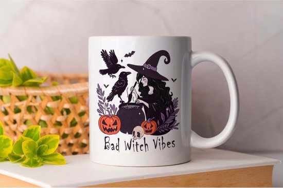 Mok Bad Witch Vibes - Halloween - Spooky - HappyHalloween - Scary - Spookachtig - FijneHalloween - Spookhuis - Boe