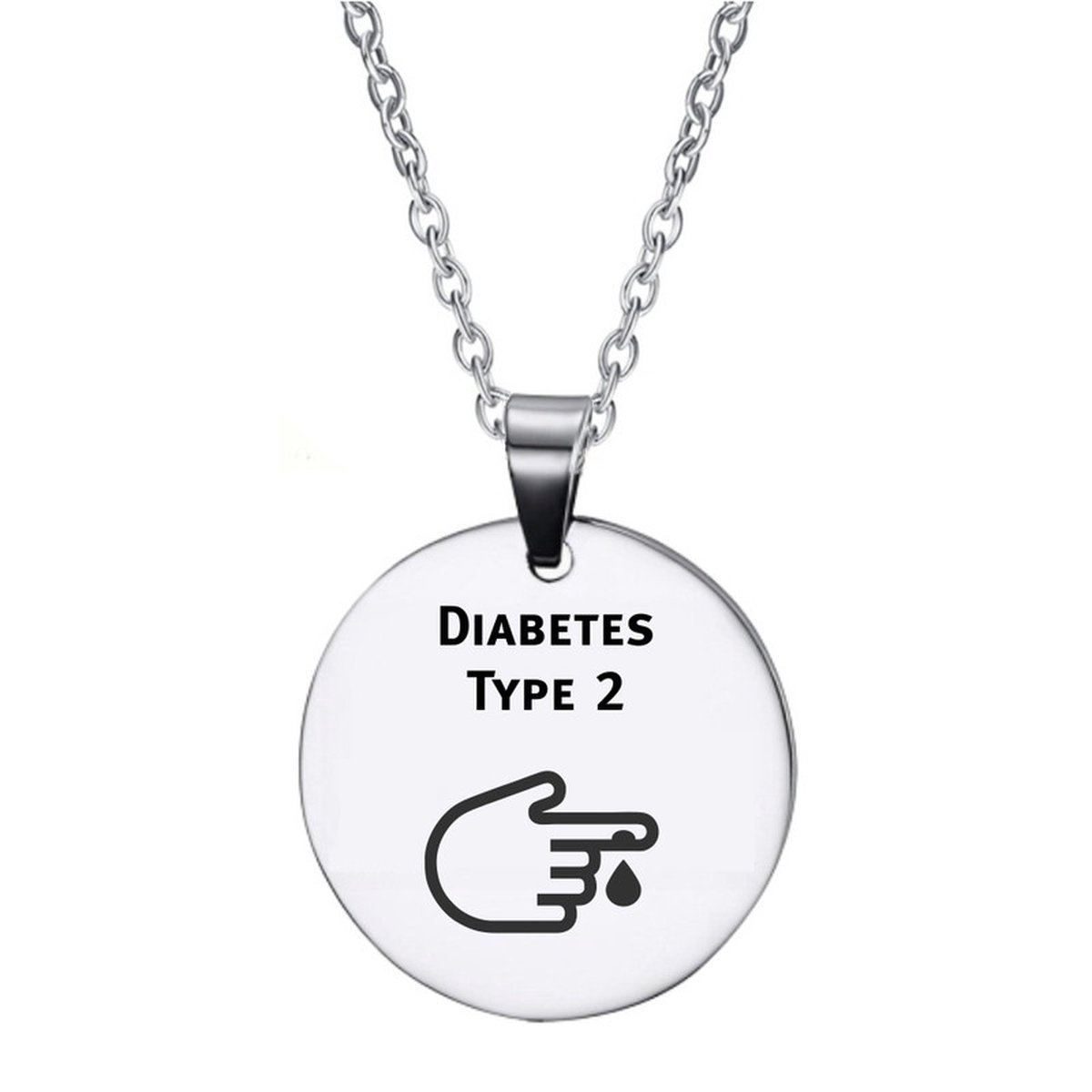 Ketting | Rond | RVS | Diabetes Type 2