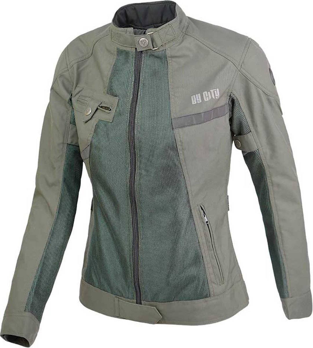 By city-motorjas-doorwaaijas-dames-summer-route-lady-protectie-CE-zomerjas-groen-M