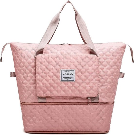 INVODA Opvouwbare reistas 26L Lichtgewicht Sport Tote Gym Bag Waterafstotende scheurbestendige bagage tas reistas, zwart blauw, opvouwbaar, 4 stuks, Opvouwbaar