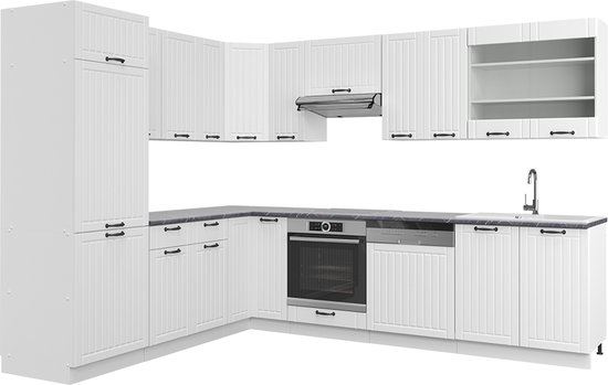 Vicco Cuisine Cuisine intégrée en L Bloc de Cuisine Angle Cuisine d
