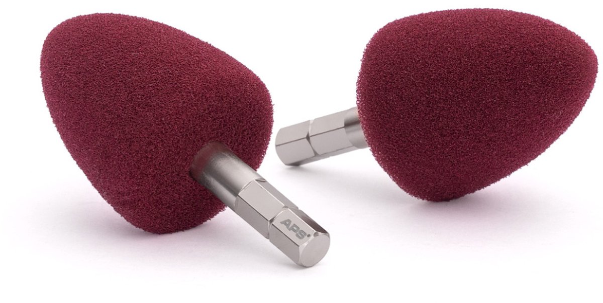 APS - Polijstkegel L40-Ø30mm - Diverse Hardheid - Bordeaux - Polish