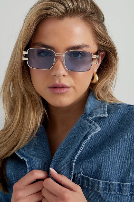 Zonnebril simple metal essential - blauw goud van Sinner — afbeelding 3