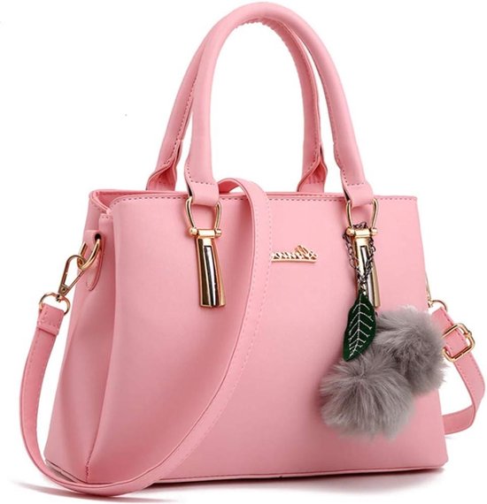 DOMISO Laptophoes – Roze – 14 Inch – Waterdicht, Met Ritssluiting, Zachte Fleecevoering – Geschikt Als Schouder- Of Crossbody Tas – Voor School, Werk Of Reizen