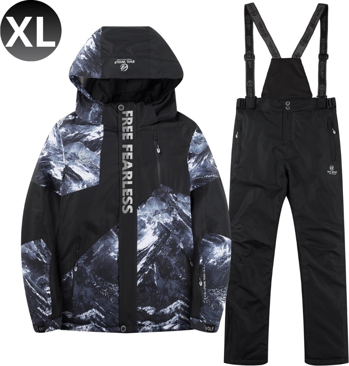 Bovista Skipak - SkiBroek - Skijas - Ski Suit - Wintersport - Heren - 2-Delig - Zwart - Maat XL