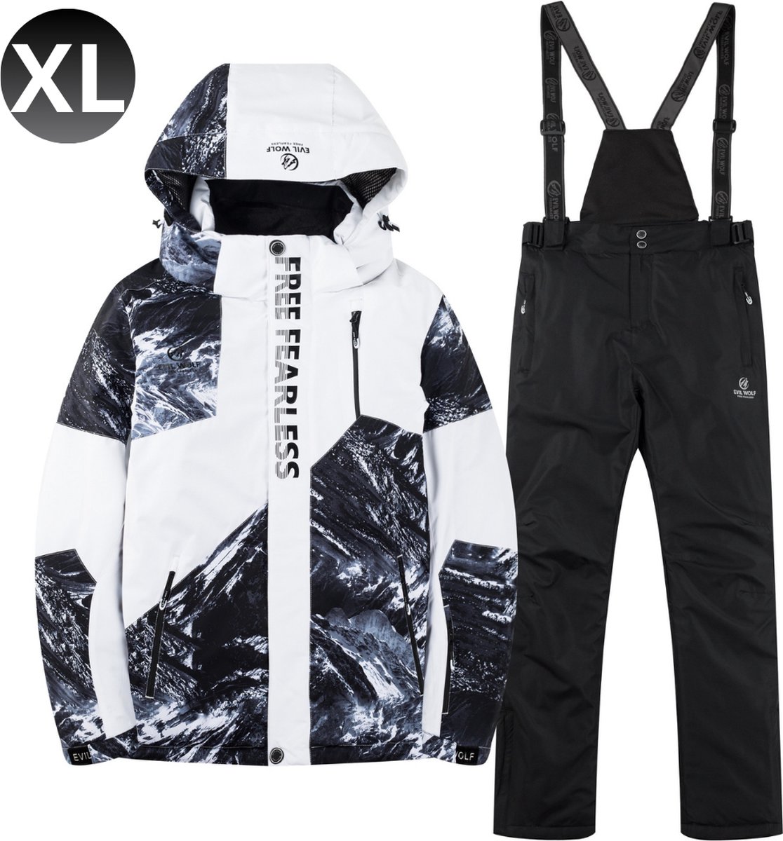 Bovista Skipak SkiBroek Skijas Ski Suit Wintersport Heren 2-Delig Wit