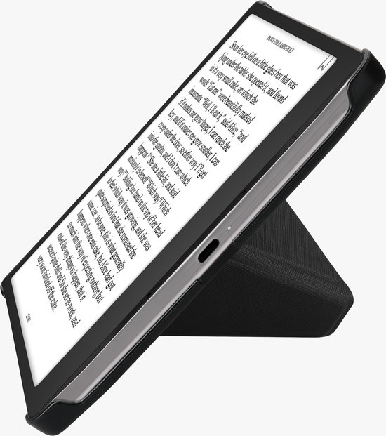 kwmobile e-reader hoesje geschikt voor Pocketbook Era / Era Color hoes - Ereader flip case met standaard - E reader cover van kunstleer - In zwart — afbeelding 2