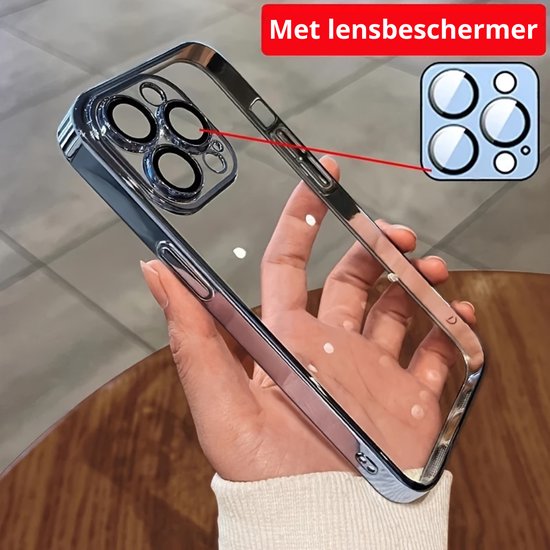 Nivard Telefoon Hoesje - Telefoonhoesjes - Phone Case - Shockproof - Premium Protection - Geschikt Voor iPhone 15 - Zilvergrijs