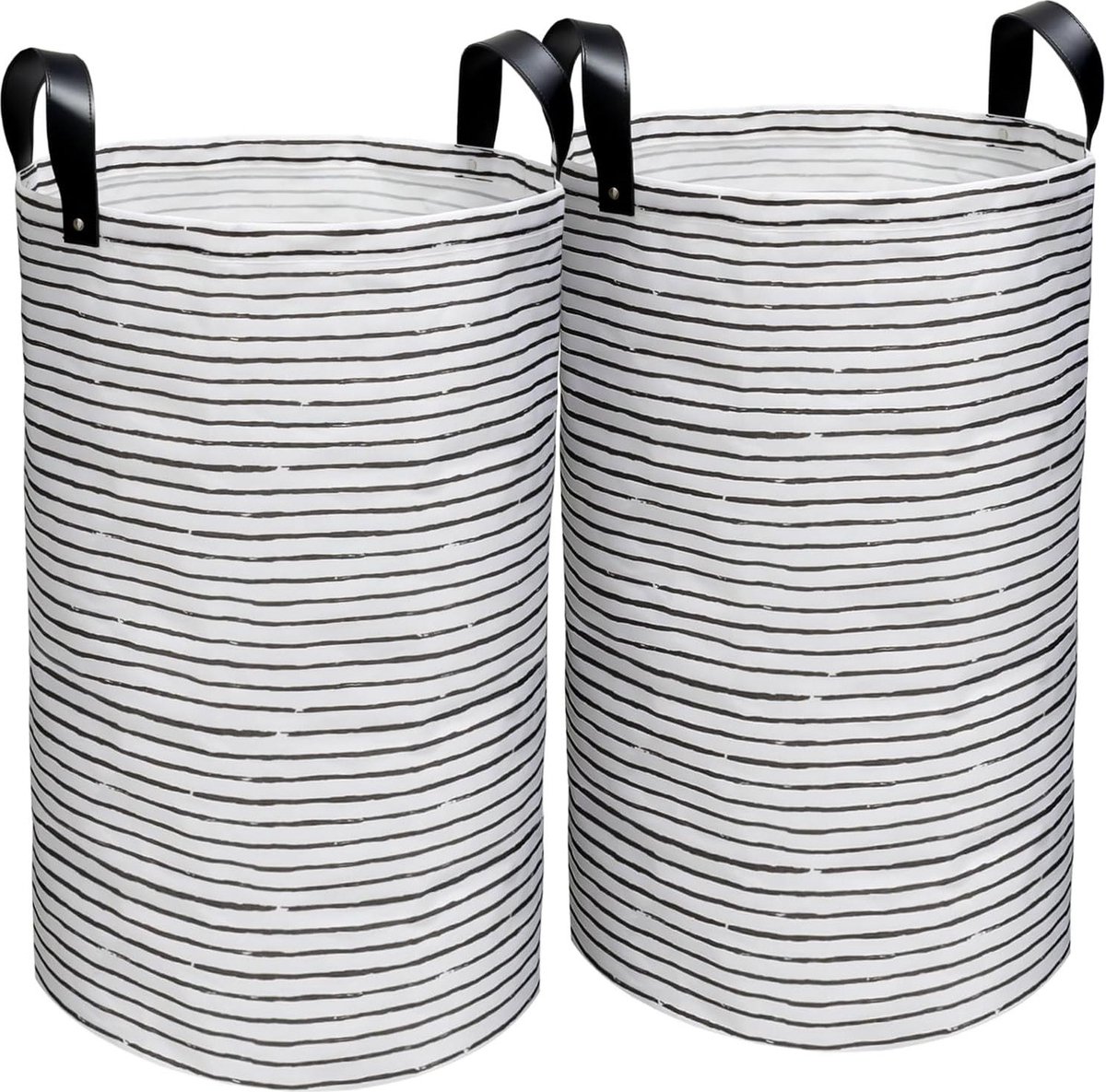 Grands Paniers à Linge Pliables, 2 Pièces, Avec Po... - Grandado