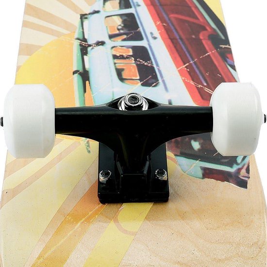 Longboard FunTomia Drop-through 106cm - 3 Flexibilités, Roues 80A, Idéal Cruising Et Slides