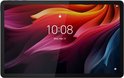 Grijze Lenovo tablet met een scherm dat een kleurrijke afbeelding toont. Tijd is 10:08.
