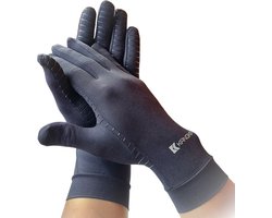 KANGKA® Compressie Handschoenen met Vingertoppen - Artritis Handschoenen- Zwart - Maat S
