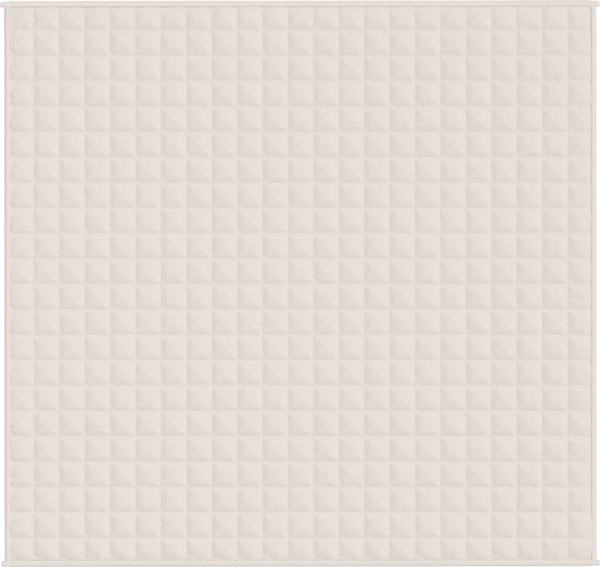 vidaXL Slaapcomfort - Slaapzak - Verzwaringsdeken 220x235 cm 11 kg stof lichtcrèmekleurig - Ontspanning - Weighted Blanket - Zwaar Bedlaken