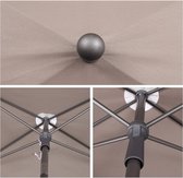 Bol.com 200x125 cm rechthoekige balkonparasol met beschermhoes - tuinscherm terrasparasol zonwering UV 50+ - cappuccino aanbieding