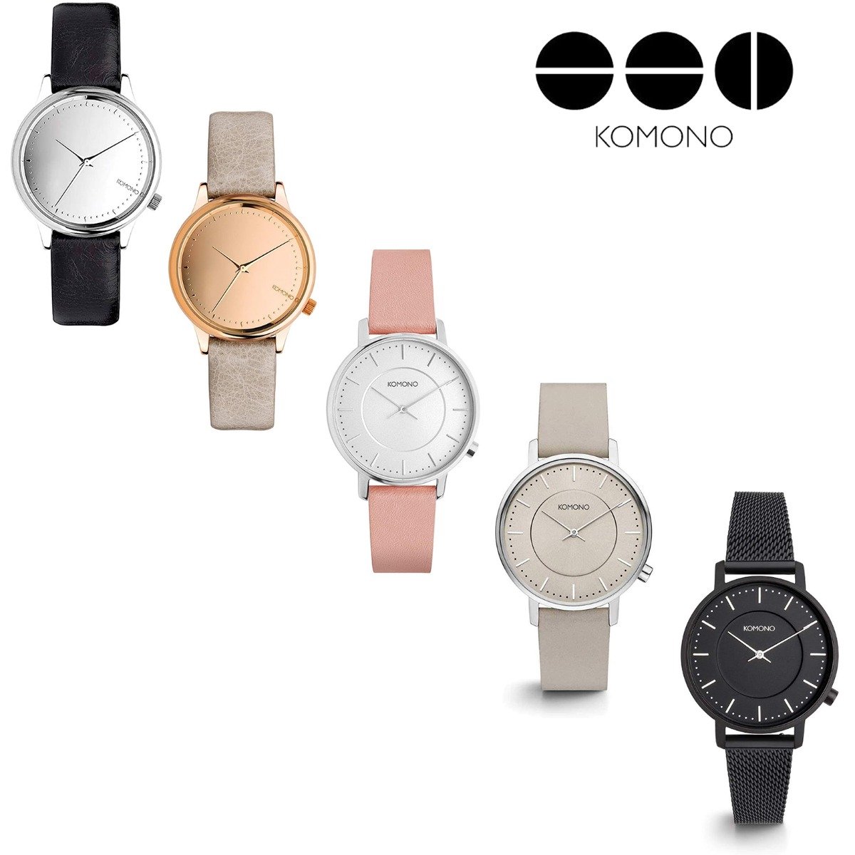 Komono - Dames Horloge Combi Deal - 5 Komono Dames Horloges - Multi