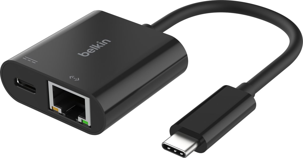 Belkin Connect USB-C/Ethernet- en oplaadadapter (100W) 1000 Mbit/s
