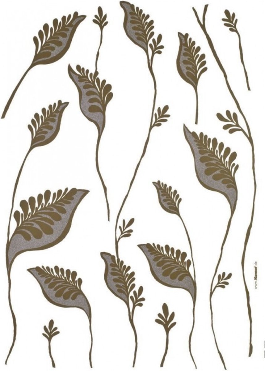 Komar - Muursticker - Planten - Zelfklevend - Muurdecoratie - Stickers - 50 x 70 cm