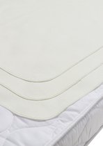 Meyco Baby molton onderlegger - 3-pack - white - 68x75cm