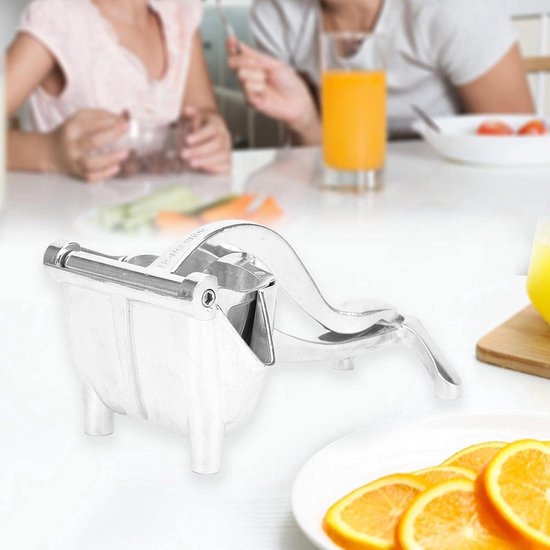 Presse-agrumes Manuel En Alliage D'aluminium - Argenté - Extracteur De Jus Pour Orange, Citron, Pamplemousse, Grenade - 24x14x12cm