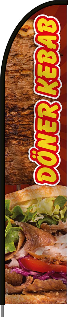 Beachflag - Döner Kebab #2 - Vlag + Hengelsysteem + Draagtas - Actievlag.nl