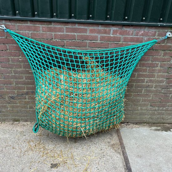 Foto: Ultra sterk slowfeeder hooinet duomaas 45 en 60 mm paarden