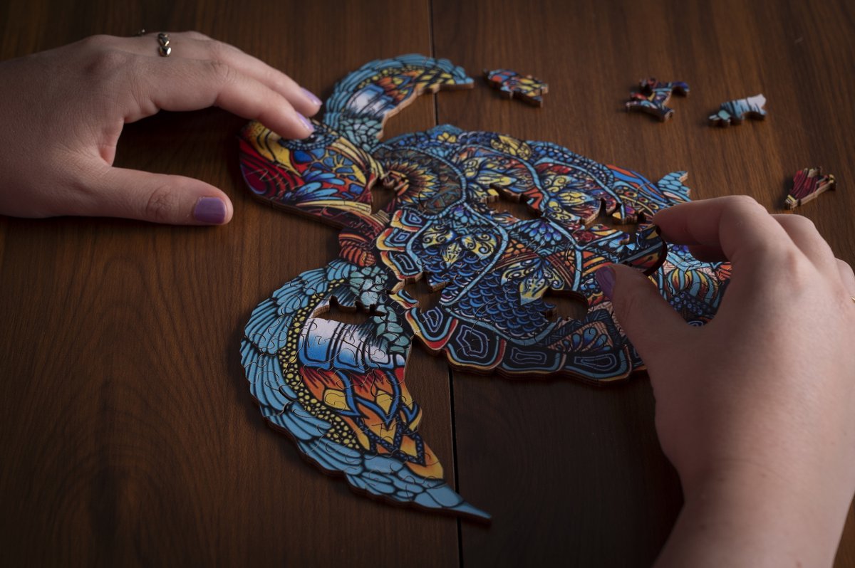 Houten Puzzel Schildpad – 128 Unieke Puzzelstukjes – A4 Formaat Houten Legpuzzel – Dieren Puzzelspel – Ontspannend Denkspel – Inclusief Opbergetui – Engelhart — afbeelding 2