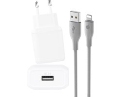 18w usb Stekker geschikt voor iPhone - Lightning naar usb-A - Oplaadkabel voor 14 13 12 11 8 7 SE XR XS Pro Max - 1 Meter