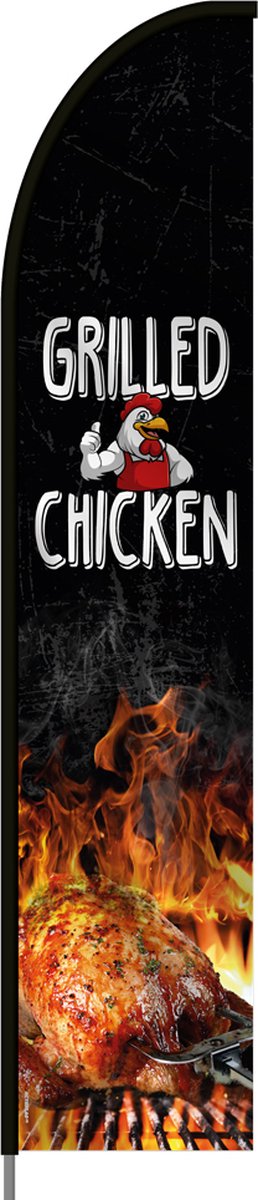 Beachflag - Grilled Chicken #2 - Vlag + Hengelsysteem + Draagtas - Actievlag.nl