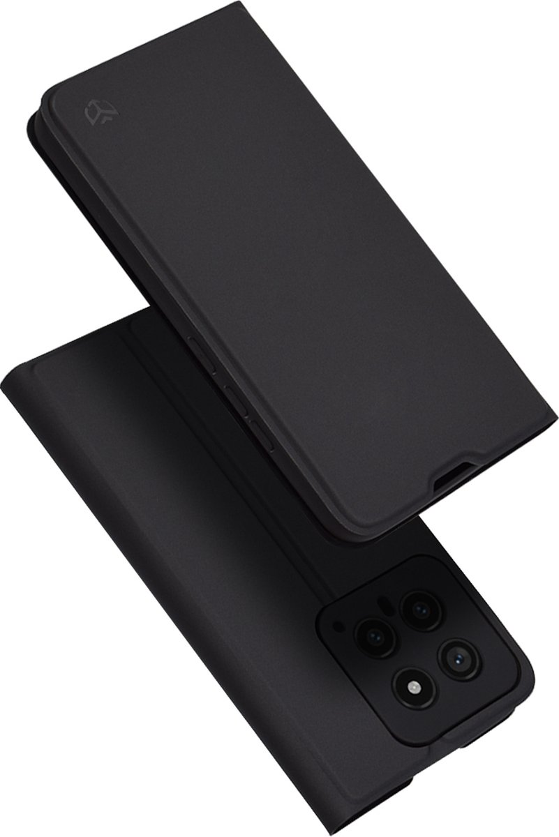 Techsuit Magskin Book Wallet Case hoesje voor Xiaomi 14 - Zwart