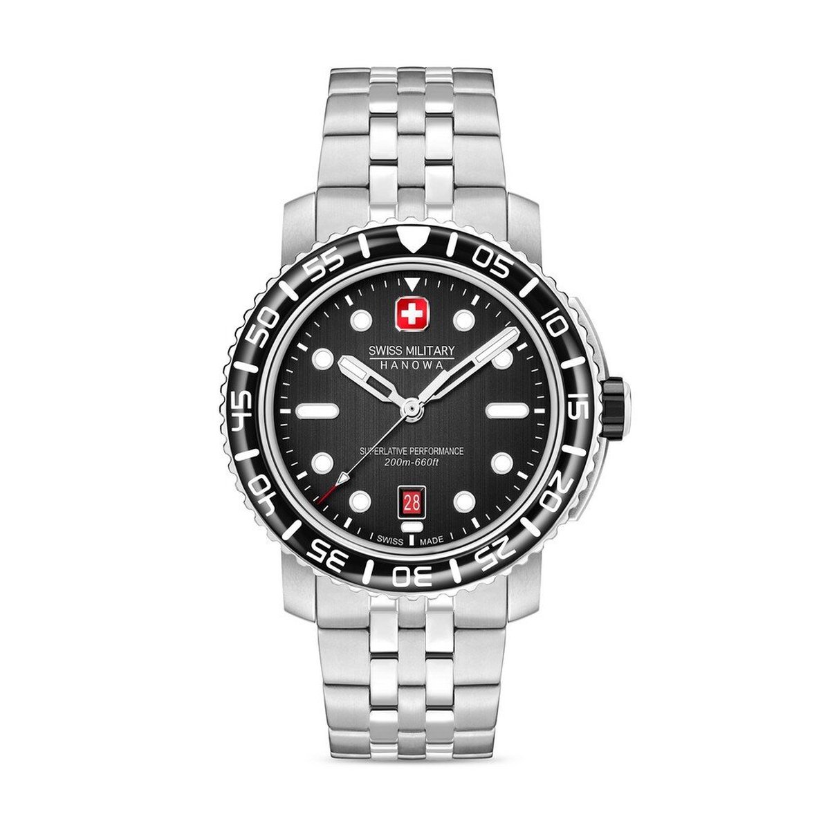 Swiss Military Hanowa - SMWGH0001702 - Polshorloge - Heren - Kwarts - Black Marlin