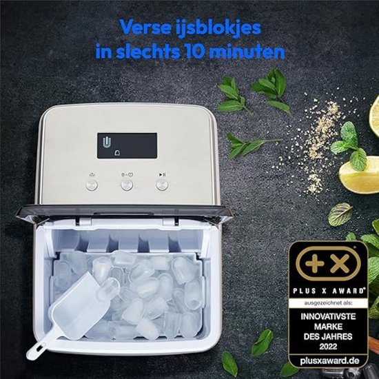 Luxe Ijsblokjesmachine - Met Deksel - Zelfreinigend - Kristalhelder - Horeca - Snel Klaar - 2.6L Reservoir - 150W van Luxe. — afbeelding 4