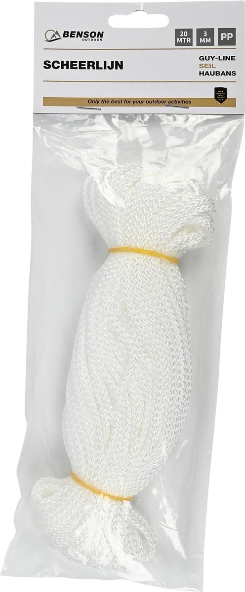 Benson Scheerlijn Touw - 3 mm x 20 meter - Wit - PP van Benson — afbeelding 2