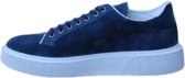 A Brand Footwear - Baskets pour femmes hommes - Cuir suédé - Blauw foncé / Wit - Taille 42