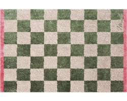 Mad About Mats - DINO - deurmat/badmat - wasbaar - ruitjes - droogloop/touch - 50x75cm