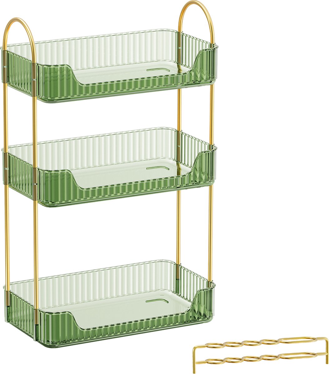 Make –up organizer voor kaptafel cadeau –idee lichtgroen