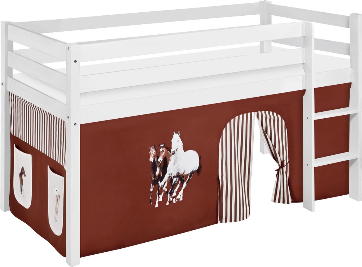 Halfhoogslaper Paard Bruin met tent